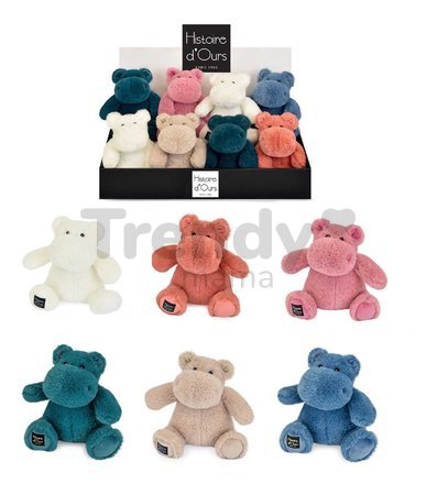 Plyšový hrošík L'Hippo Histoire d’ Ours rôzne farby 18 cm od 0 mes