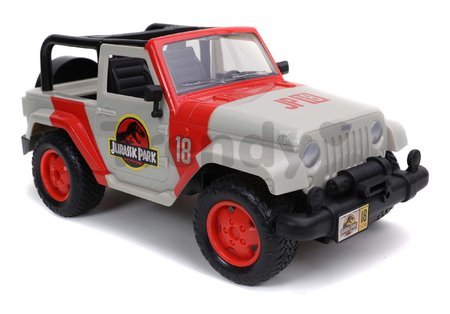 Autíčko na diaľkové ovládanie RC Jeep Wrangler Jurassic World Jada terénne dĺžka 30 cm 1:16 od 6 rokov