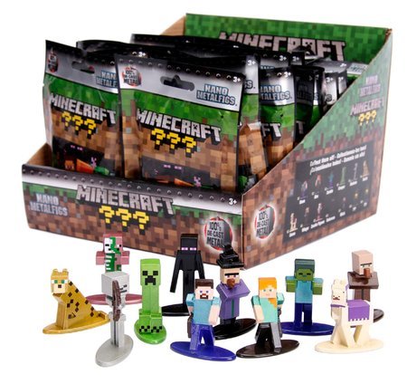 Figúrka zberateľská Minecraft Nano Blind Pack Jada kovová 13 druhov výška 4 cm