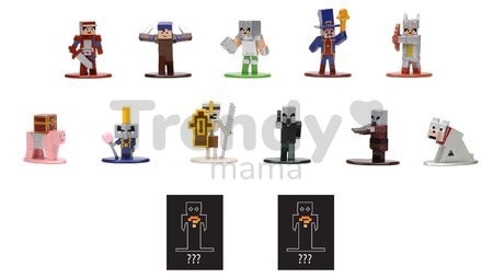 Figúrka zberateľská Minecraft Nano Blind Pack Jada kovová 13 druhov výška 4 cm