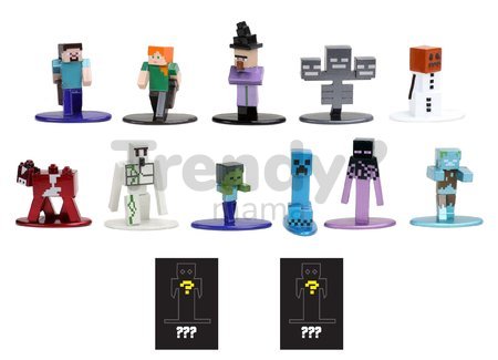 Figúrka zberateľská Minecraft Nano Blind Pack Jada kovová 13 druhov výška 4 cm