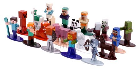 Figúrky zberateľské Minecraft 20-Pack Jada kovové sada 20 druhov výška 4 cm
