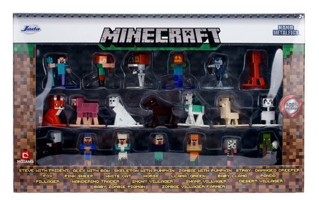 Figúrky zberateľské Minecraft 20-Pack Jada kovové sada 20 druhov výška 4 cm