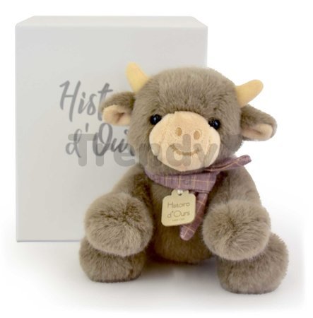 Plyšová kravička so šatkou The Little Companions Histoire d’ Ours v darčekovom balení hnedá 14 cm od 0 mes
