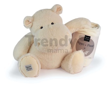 Plyšový hroch s dekou Ocher Hippo Chill Histoire d’ Ours béžový 45 cm od 0 mes
