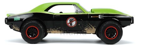 Autíčko Ninja korytnačky Chevy Camaro Jada kovové s otvárateľnými časťami a figúrkou Raphaelo dĺžka 19 cm 1:24