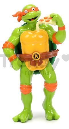 Autíčko Ninja korytnačky VW Drag Beetle 1959 Jada kovové s otvárateľnými dverami a figúrkou Michelangelo dĺžka 19 cm 1:24