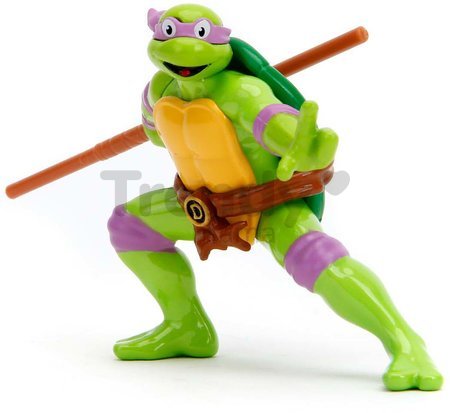 Autíčko Turtles Party Wagon Jada kovové s otvárateľnými dverami a figúrka Donatello dĺžka 20 cm 1:24