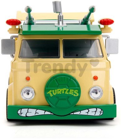 Autíčko Turtles Party Wagon Jada kovové s otvárateľnými dverami a figúrka Donatello dĺžka 20 cm 1:24