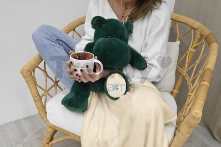 Plyšový hroch s dekou Emerald Green Hippo Chill Histoire d’ Ours zelený 45 cm od 0 mes