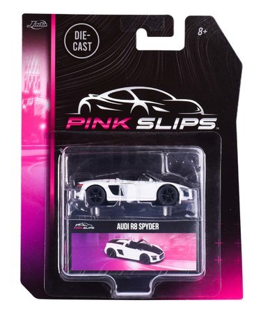 Autíčko zberateľské Pink Slips Majorette kovové s otvárateľnými dverami dĺžka 7,5 cm 1:64