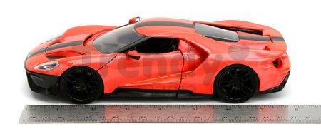 Autíčko Ford GT 2017 Pink Slips 2017 Jada kovové s otvárateľnými časťami dĺžka 19 cm 1:24