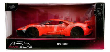 Autíčko Ford GT 2017 Pink Slips 2017 Jada kovové s otvárateľnými časťami dĺžka 19 cm 1:24
