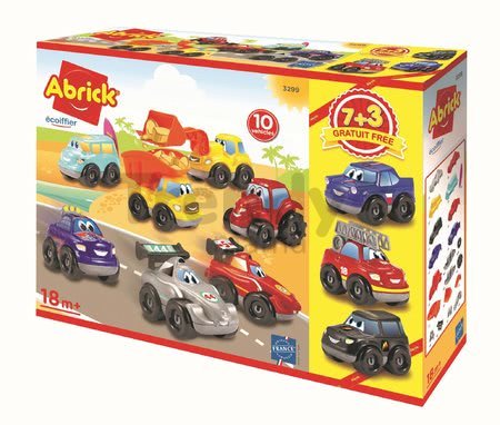 Stavebnica s formulami Abrick Rýchle Autá Écoiffier 10 druhov od 18 mes