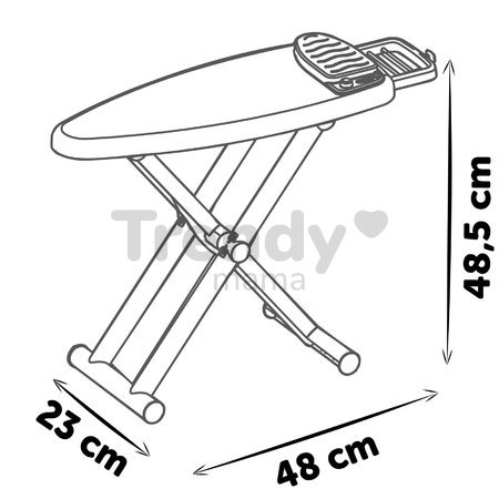 Žehliaca doska s naparovacou žehličkou Tefal Ironing Board Smoby s vešiakmi a 9 doplnkami