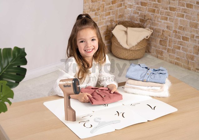 Ručný naparovač s doskou na skladanie oblečenia Tefal Steam&Fold Set Smoby so svetlom a vešiakom
