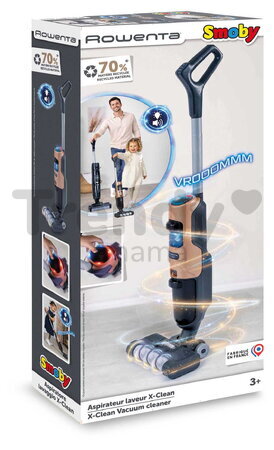 Tyčový vysávač elektronický Rowenta X-Clean 4 Washer Smoby s realistickým zvukom a svetlom