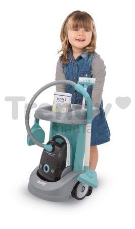 Upratovací vozík Rowenta Cleaning Trolley Smoby s elektronickým vysávačom a 3 doplnkami