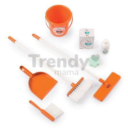 Upratovací vozík s elektronickým vysávačom Vacuum Cleaner Smoby tyrkysový s 9 doplnkami