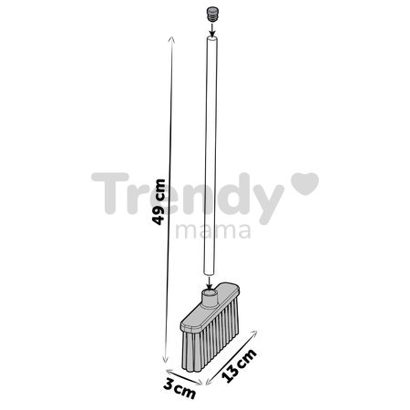 Upratovacia súprava na upratovanie Cleaning Set Smoby s metlou lopatkou a metličkou