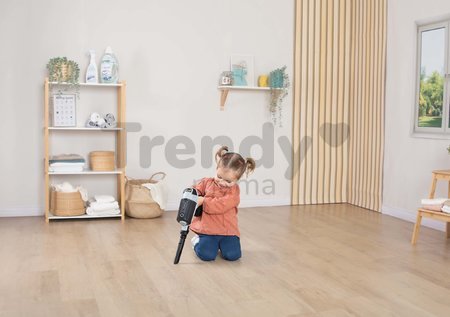 Práčovňa s práčkou s predným plnením Rowenta Wash&Clean Laundry Smoby s elektronickým vysávačom so zvukom a žehličkou 17 doplnkov