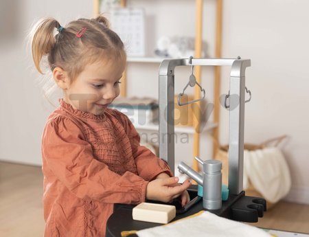 Práčovňa s práčkou s predným plnením Rowenta Wash&Clean Laundry Smoby s elektronickým vysávačom so zvukom a žehličkou 17 doplnkov