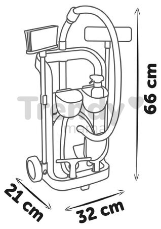 Upratovací vozík s elektronickým vysávačom Rowenta Trolley Vacuum Cleaner Smoby s realistickým zvukom 9 doplnkov