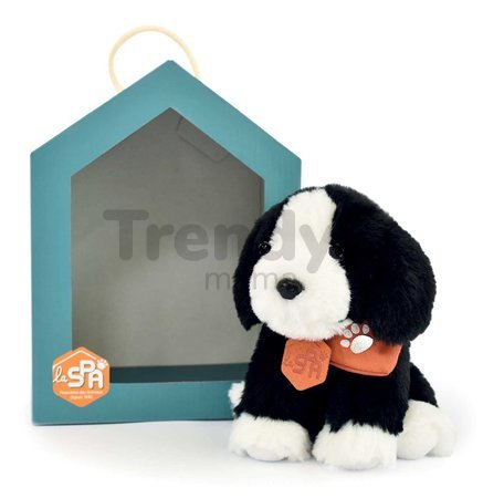 Plyšový psík Welcome Home SPA Collection Histoire d’ Ours v darčekovom balení čierno-biely 16 cm od 0 mes