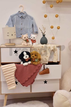 Plyšový psík Welcome Home SPA Collection Histoire d’ Ours v darčekovom balení čierno-biely 16 cm od 0 mes