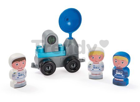 Építőjáték űrhajó Abrick Écoiffier 3 figurával és kisautóval 18 hó-tól