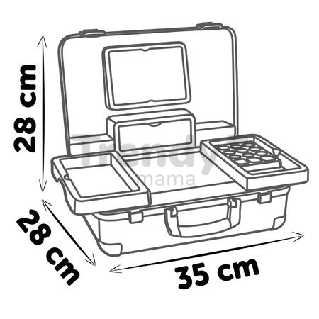 Lekársky kufrík s technickým vybavením Medical Case Smoby s 12 lekárskymi doplnkami a prístrojom