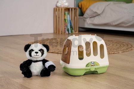 Veterinársky kufrík s prenosným boxom 2v1 Veterinary Case Smoby s plyšovou pandou a lekárskymi pomôckami 12 doplnkov