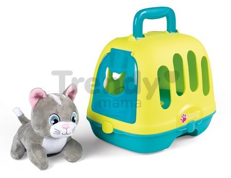 Zverolekársky vozík s kufríkom Veterinary Trolley Smoby pre plyšové mačiatko s 8 lekárskymi doplnkami