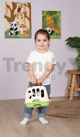 Veterinársky vozík s plyšovou pandou Veterinary Trolley Smoby s prenosným boxom a stetoskopom s teplomerom 8 doplnkov