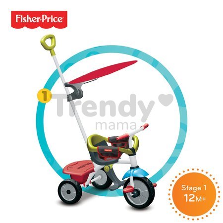 Trojkolka Fisher-Price Jolly Plus smarTrike zeleno-červená od 12 mes