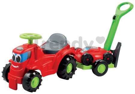 Odrážadlo Traktor 2v1 Écoiffier s kosačkou na prívese červené od 12 mes