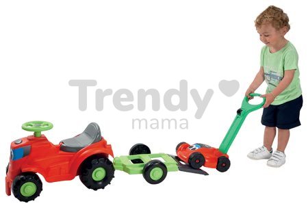 Odrážadlo Traktor 2v1 Écoiffier s kosačkou na prívese červené od 12 mes