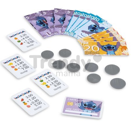 Registračná pokladňa Stitch Cash Register Smoby s otvárateľnou pokladňou a platobným terminálom 26 doplnkov