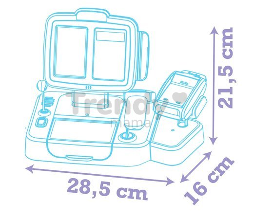 Registračná pokladňa Stitch Cash Register Smoby s otvárateľnou pokladňou a platobným terminálom 26 doplnkov