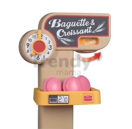 Pekáreň s koláčmi Baguette&Croissant Bakery Smoby s elektronickou pokladňou hodinami a 26 doplnkov