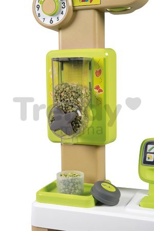 Obchod Ovocie-Zelenina Organic Fresh Market Smoby s dávkovačom cereálií a elektronický skener so 43 doplnkami