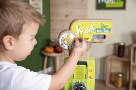 Obchod Ovocie-Zelenina Organic Fresh Market Smoby s dávkovačom cereálií a elektronický skener so 43 doplnkami