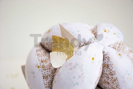 Senzorická loptička pre rozvoj zmyslov bábätka Lapin de Sucre Doudou et Compagnie s hrkálkou rôzne farby 15 cm od 0 mes