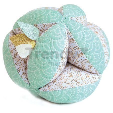 Senzorická loptička pre rozvoj zmyslov bábätka Lapin de Sucre Doudou et Compagnie s hrkálkou rôzne farby 15 cm od 0 mes