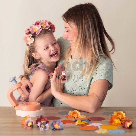 Kvetinárstvo s vlastnou výrobou kvetinových šperkov Crea Flower Jewelry Set Smoby s textilnými lupienkami a bižutériou 100 doplnkov