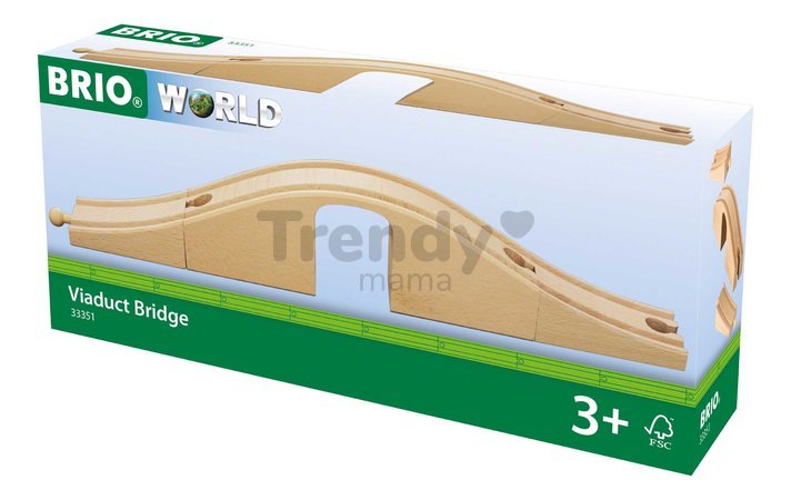 Náhradné diely pre vláčikodráhu Viaduct Bridge BRIO most Viadukt 3 diely od 3 rokov BRIO3510