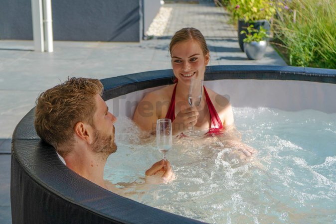 Vírivka Leather Premium Whirpool Exit Toys 120 vzduchových trysiek 184*73 cm čierna od 6 rokov