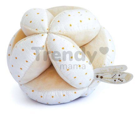 Senzorická loptička pre rozvoj zmyslov bábätka Attrape-Rêves Doudou et Compagnie s hrkálkou rôzne farby 15 cm od 0 mes