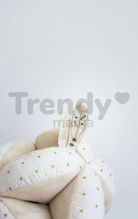 Senzorická loptička pre rozvoj zmyslov bábätka Attrape-Rêves Doudou et Compagnie s hrkálkou rôzne farby 15 cm od 0 mes