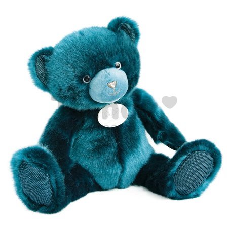 Plyšový medvedík Peacock Blue Ours Collection Doudou et Compagnie modrý 37 cm od 0 mes
